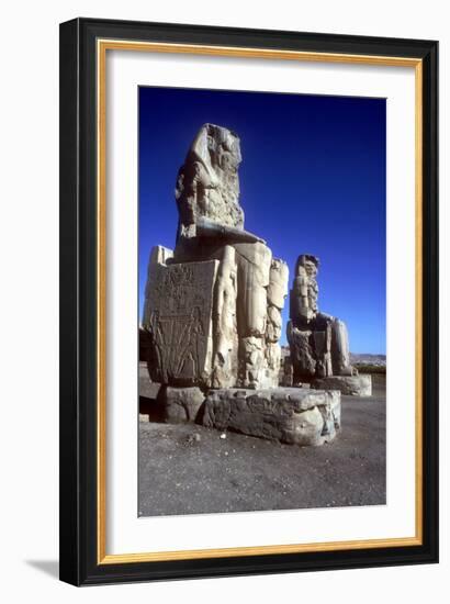 Closeup of the Colossi of Memnon, Luxor West Bank, Egypt, C1400 Bc-CM Dixon-Framed Photographic Print