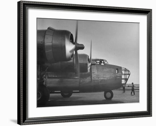 Closeup View of the B24 Us Army Bomber-Peter Stackpole-Framed Photographic Print