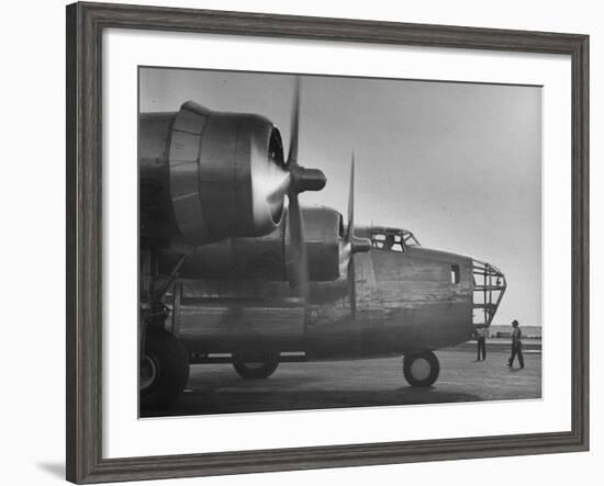 Closeup View of the B24 Us Army Bomber-Peter Stackpole-Framed Photographic Print