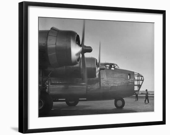 Closeup View of the B24 Us Army Bomber-Peter Stackpole-Framed Photographic Print