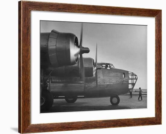 Closeup View of the B24 Us Army Bomber-Peter Stackpole-Framed Photographic Print