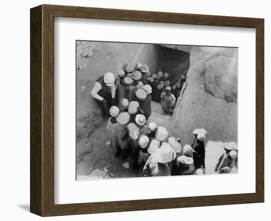 Closing the Tomb of Tutankhamun, Valley of the Kings, Egypt, February 1923-Harry Burton-Framed Photographic Print