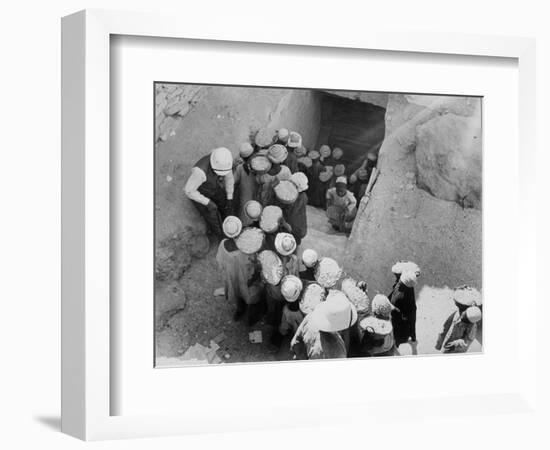 Closing the Tomb of Tutankhamun, Valley of the Kings, Egypt, February 1923-Harry Burton-Framed Photographic Print