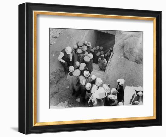 Closing the Tomb of Tutankhamun, Valley of the Kings, Egypt, February 1923-Harry Burton-Framed Photographic Print