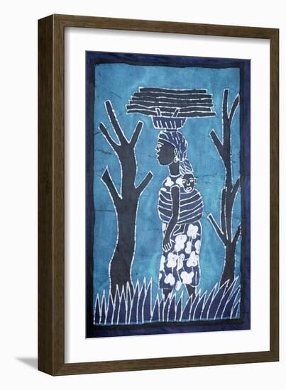 Cloth Made Using Batik Technique, Togo Handicrafts-null-Framed Premium Giclee Print