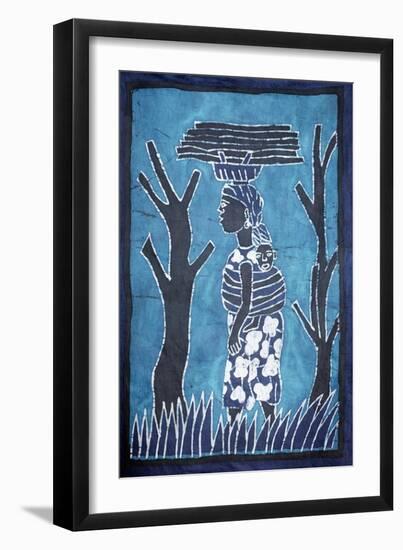 Cloth Made Using Batik Technique, Togo Handicrafts-null-Framed Premium Giclee Print