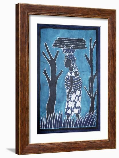 Cloth Made Using Batik Technique, Togo Handicrafts-null-Framed Giclee Print