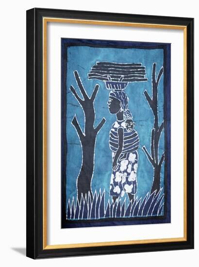 Cloth Made Using Batik Technique, Togo Handicrafts-null-Framed Giclee Print