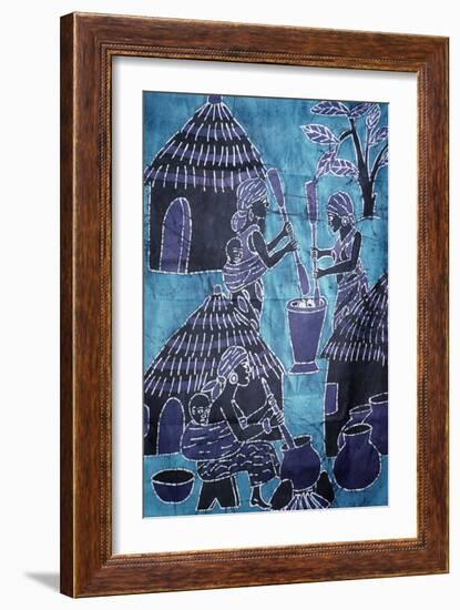 Cloth Made Using Batik Technique, Togo Handicrafts-null-Framed Giclee Print