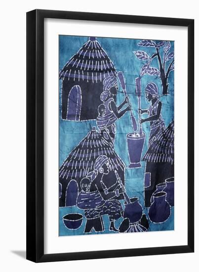 Cloth Made Using Batik Technique, Togo Handicrafts-null-Framed Giclee Print