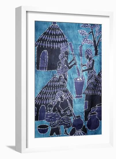 Cloth Made Using Batik Technique, Togo Handicrafts-null-Framed Giclee Print