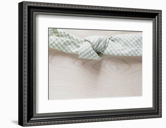 Cloth Napkin with Node on Wood-Petra Daisenberger-Framed Photographic Print