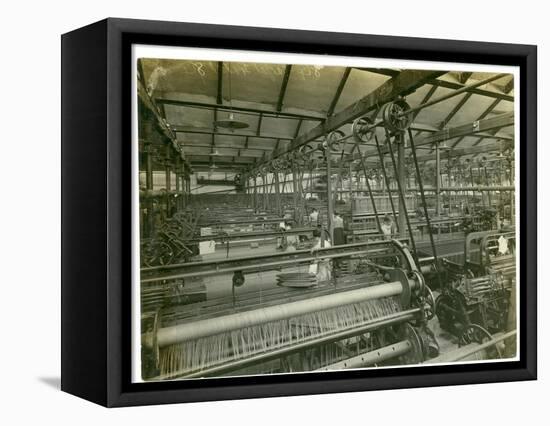 Cloth Weaving Room, Long Meadow Mill, 1923-English Photographer-Framed Premier Image Canvas