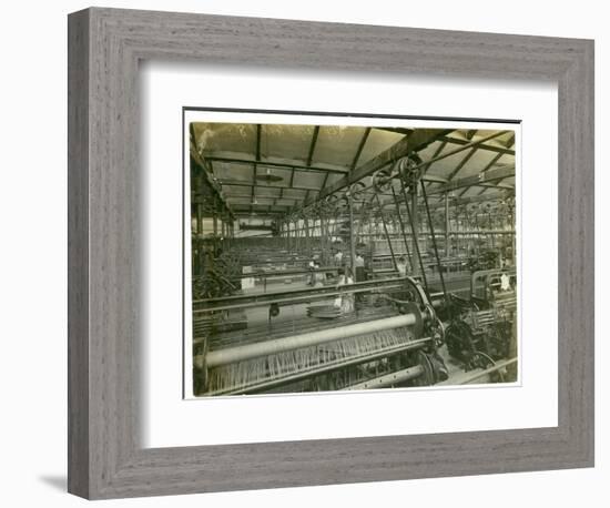 Cloth Weaving Room, Long Meadow Mill, 1923-English Photographer-Framed Photographic Print