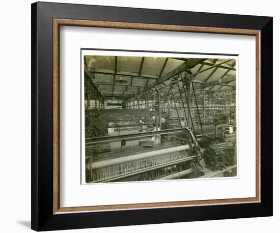 Cloth Weaving Room, Long Meadow Mill, 1923-English Photographer-Framed Photographic Print