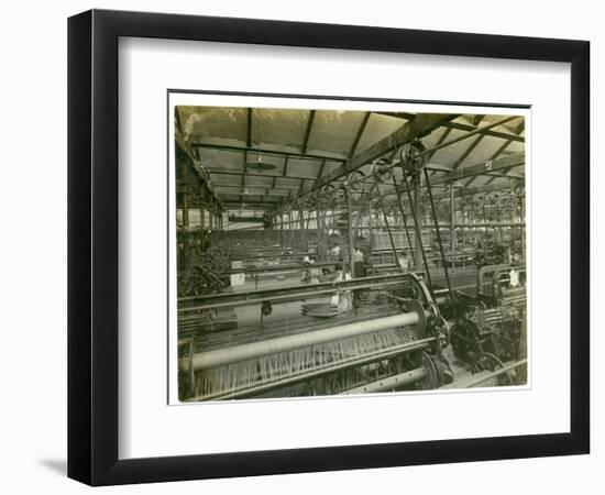 Cloth Weaving Room, Long Meadow Mill, 1923-English Photographer-Framed Photographic Print