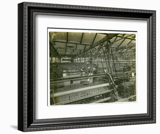 Cloth Weaving Room, Long Meadow Mill, 1923-English Photographer-Framed Photographic Print