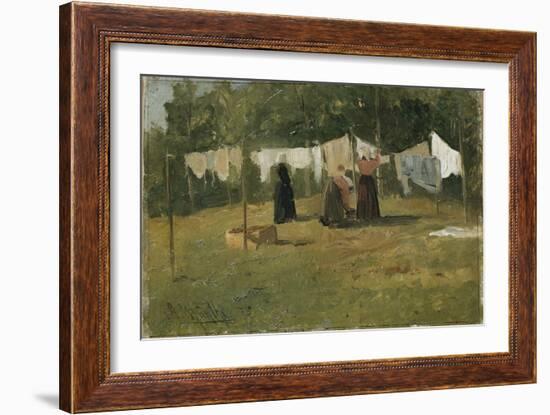 Clothes drying, 1875-Gerhard Peter Frantz Vilhelm Munthe-Framed Giclee Print