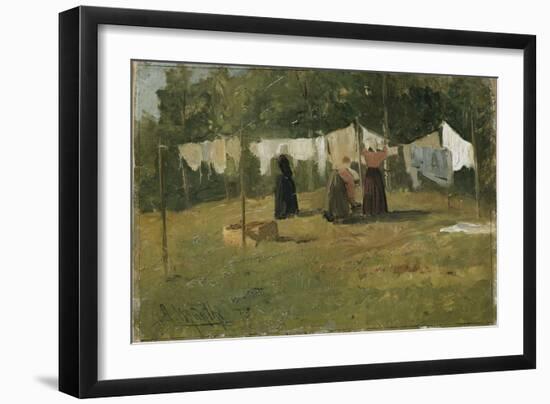 Clothes drying, 1875-Gerhard Peter Frantz Vilhelm Munthe-Framed Giclee Print