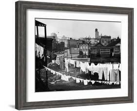 Clothes Lines Hung with Laundry in the Slums of Chicago-Gordon Coster-Framed Photographic Print