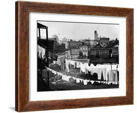 Clothes Lines Hung with Laundry in the Slums of Chicago-Gordon Coster-Framed Photographic Print