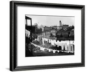 Clothes Lines Hung with Laundry in the Slums of Chicago-Gordon Coster-Framed Photographic Print