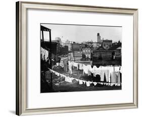 Clothes Lines Hung with Laundry in the Slums of Chicago-Gordon Coster-Framed Photographic Print