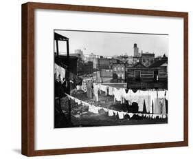 Clothes Lines Hung with Laundry in the Slums of Chicago-Gordon Coster-Framed Photographic Print