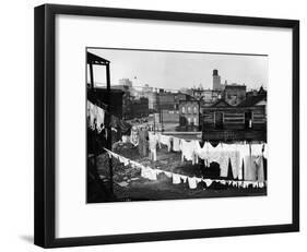 Clothes Lines Hung with Laundry in the Slums of Chicago-Gordon Coster-Framed Photographic Print