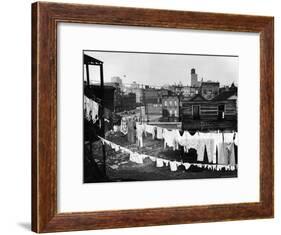 Clothes Lines Hung with Laundry in the Slums of Chicago-Gordon Coster-Framed Photographic Print