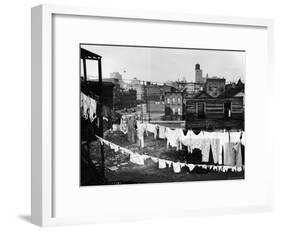 Clothes Lines Hung with Laundry in the Slums of Chicago-Gordon Coster-Framed Photographic Print