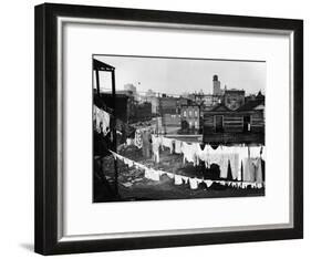 Clothes Lines Hung with Laundry in the Slums of Chicago-Gordon Coster-Framed Photographic Print