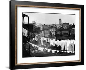 Clothes Lines Hung with Laundry in the Slums of Chicago-Gordon Coster-Framed Photographic Print