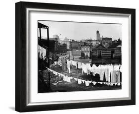 Clothes Lines Hung with Laundry in the Slums of Chicago-Gordon Coster-Framed Photographic Print