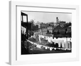 Clothes Lines Hung with Laundry in the Slums of Chicago-Gordon Coster-Framed Photographic Print