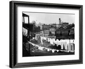 Clothes Lines Hung with Laundry in the Slums of Chicago-Gordon Coster-Framed Photographic Print