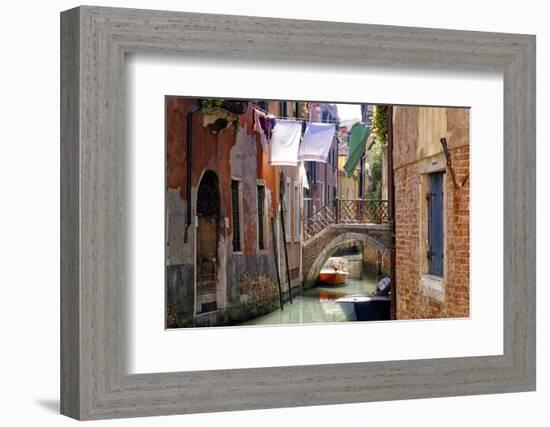 Clothes lines, Venice, UNESCO World Heritage Site, Veneto, Italy, Europe-Hans-Peter Merten-Framed Photographic Print