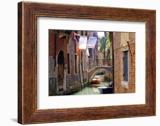 Clothes lines, Venice, UNESCO World Heritage Site, Veneto, Italy, Europe-Hans-Peter Merten-Framed Photographic Print