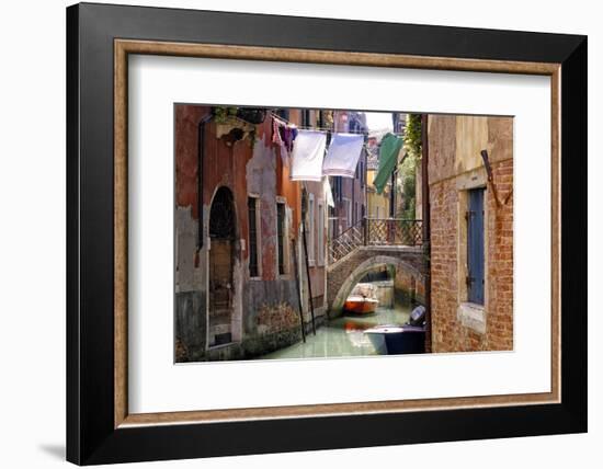 Clothes lines, Venice, UNESCO World Heritage Site, Veneto, Italy, Europe-Hans-Peter Merten-Framed Photographic Print