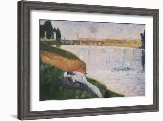 Clothes on the Grass-Georges Seurat-Framed Giclee Print