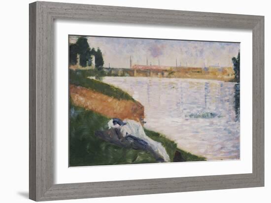 Clothes on the Grass-Georges Seurat-Framed Giclee Print