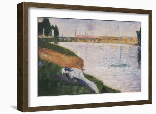 Clothes on the Grass-Georges Seurat-Framed Giclee Print