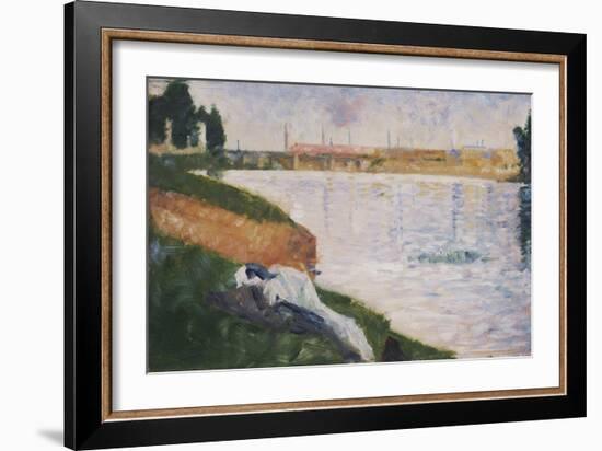 Clothes on the Grass-Georges Seurat-Framed Giclee Print