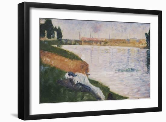 Clothes on the Grass-Georges Seurat-Framed Giclee Print