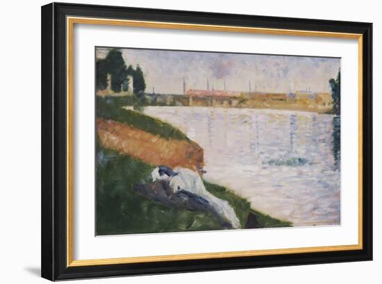 Clothes on the Grass-Georges Seurat-Framed Giclee Print