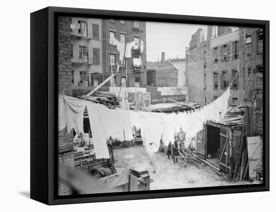 Clothesline and Tenements-null-Framed Premier Image Canvas