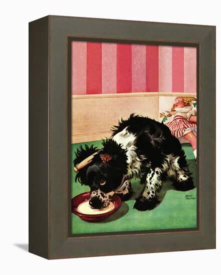 "Clothespinned Butch," February 10, 1945-Albert Staehle-Framed Premier Image Canvas