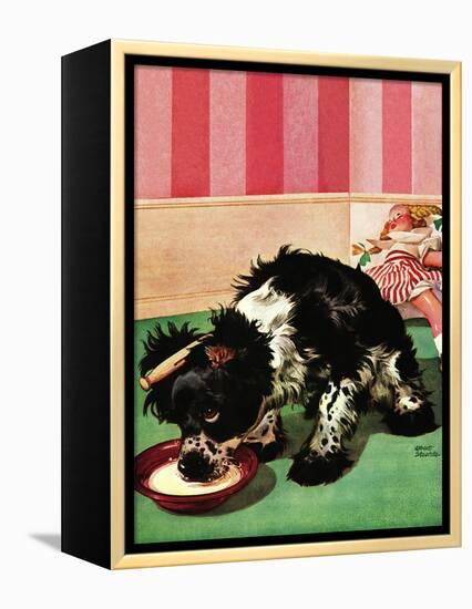 "Clothespinned Butch," February 10, 1945-Albert Staehle-Framed Premier Image Canvas