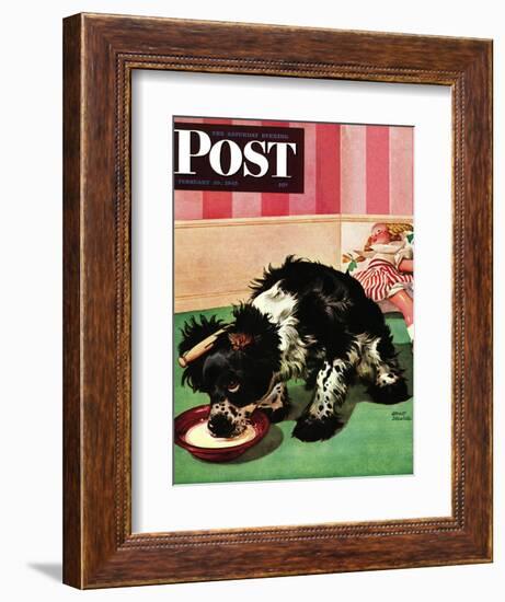 "Clothespinned Butch," Saturday Evening Post Cover, February 10, 1945-Albert Staehle-Framed Giclee Print