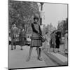 Clothing Designer Mary Quant near her Fashion Shop Bazaar, Brompton Road, Knightsbridge,London, SW1-Cyril Maitland-Mounted Photographic Print